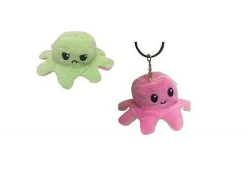 Pelucia Reversivel - 2 em 1 - Bichinho - B1235 - Rosa e Verde BBR