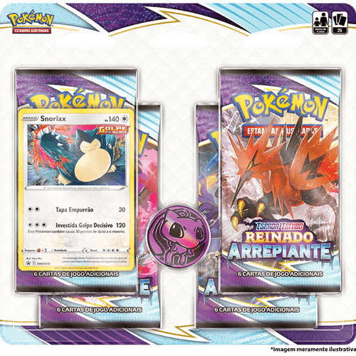 Pokemon EE6 Blister Quadruplo - Reinado Arrepiante - Snorlax COPAG DA AMAZONIA