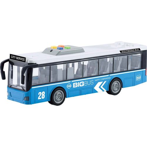 Onibus escolar de friccao1:16 - com luz e som  - Azul - 000627 SHINY TOYS