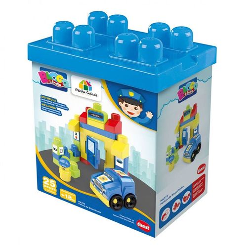 Brinquedo Para Montar Policia Da Blocolandia DISMAT