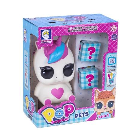 Boneco - Mochila - Pop Surprise - Pets Unicornio - 2395 COTIPLAS