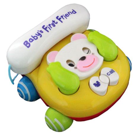 Telefone Sonoro Musical Bebe Infantil - Urso - R2999 BBR