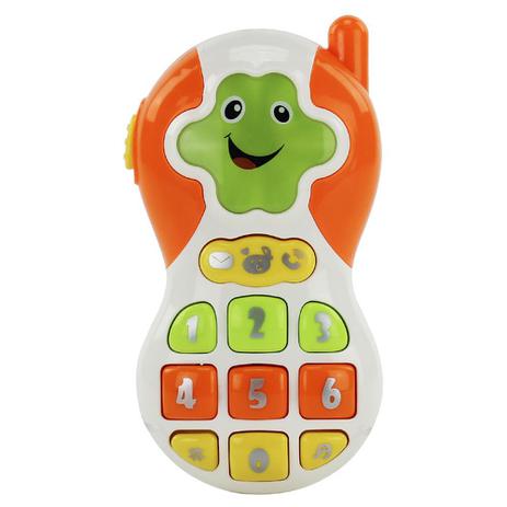 Celular Musical com Som e Luzes - Cor Laranjado BBR