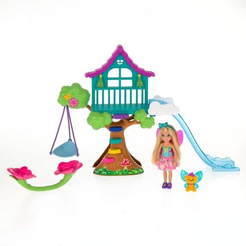 Conjunto Barbie Dreamtopia - Chelsea - Casa de Arvore nas Nuvens - Azul - MATTEL
