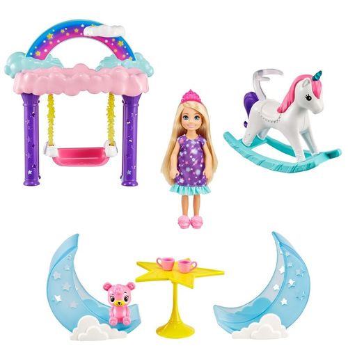 Conjunto Barbie Dreamtopia - Chelsea - Balanco De Nuvens - Roxo - MATTEL