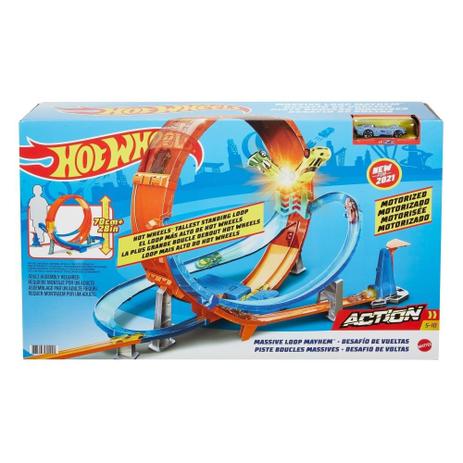 Lançador e Pista - Hot Wheels Action - Girar e Marcar - Mattel