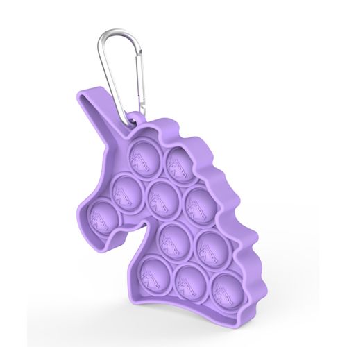 Empurra Estoura Bolha - Unicornio Roxo - Chaveiro - TERRACO
