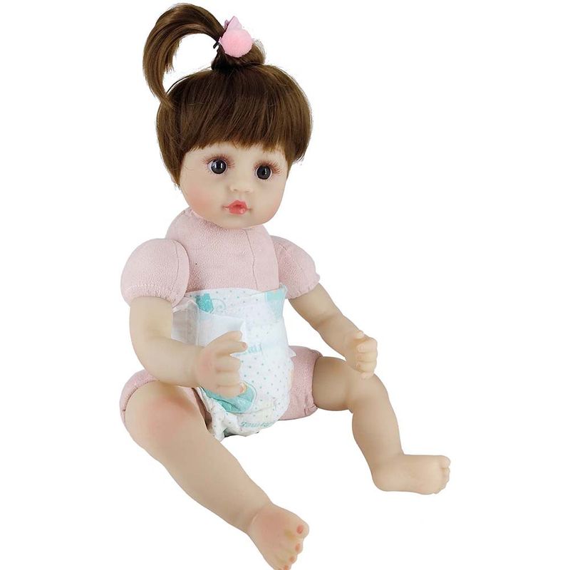 Boneca Reborn Bebê Laura C/ Acessórios Pijama Girafinha 47Cm