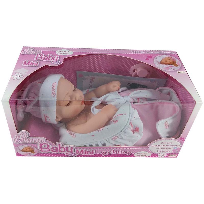 Boneca Reborn Laura Baby Pietra com AcessÃ³rios NPK Doll