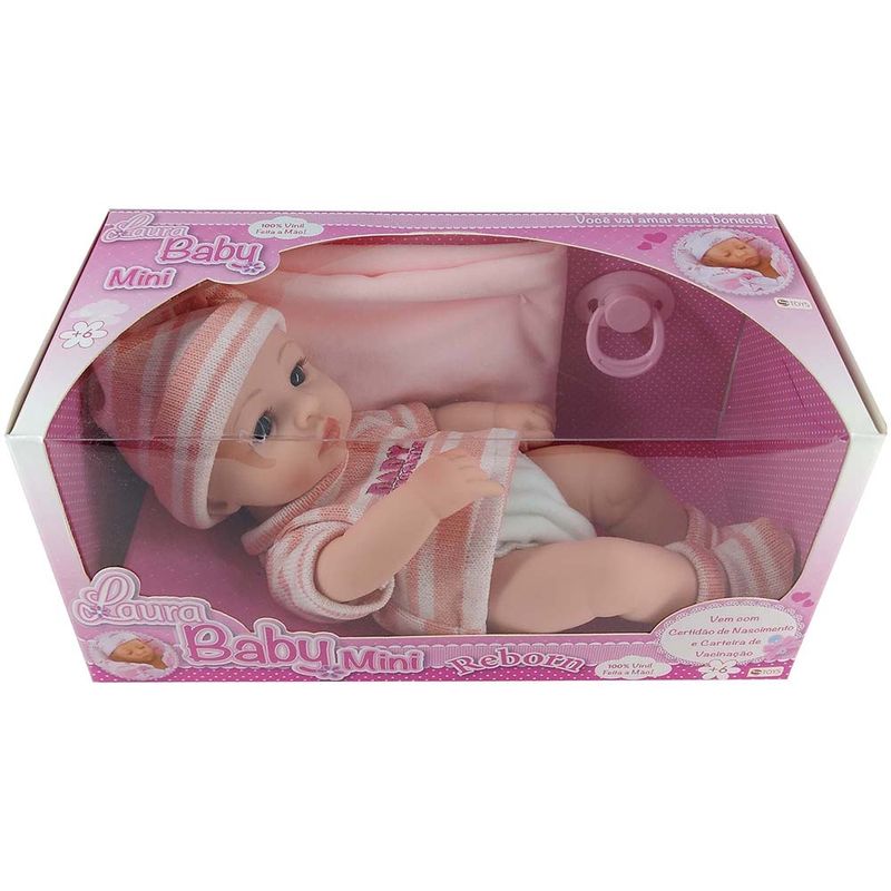 Boneca Bebê Reborn Laura Baby Maya com Acessórios - Papelaria Arco