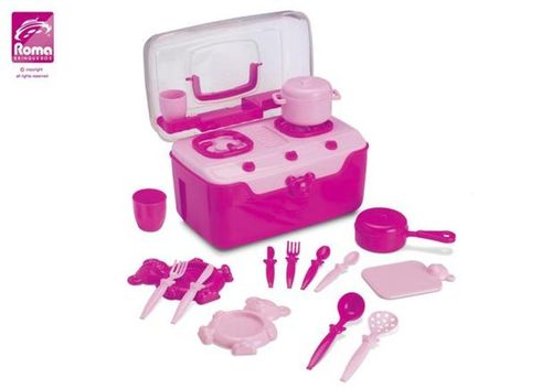 Cozinha Maleta Fogao e Cia Infantil - Rosa ROMA JENSEN