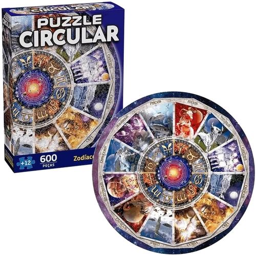 Quebra Cabeca Puzzle Circular 600 Pecas Zodiaco GROW