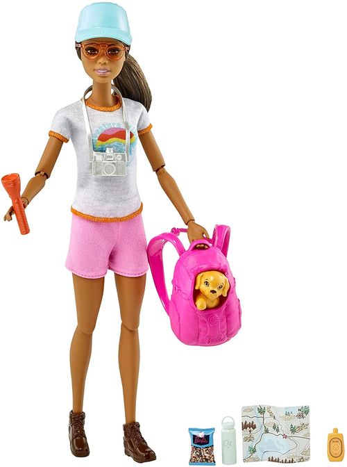 Boneca Barbie Caminhada E Filhote De Cachorro GRN66 MATTEL