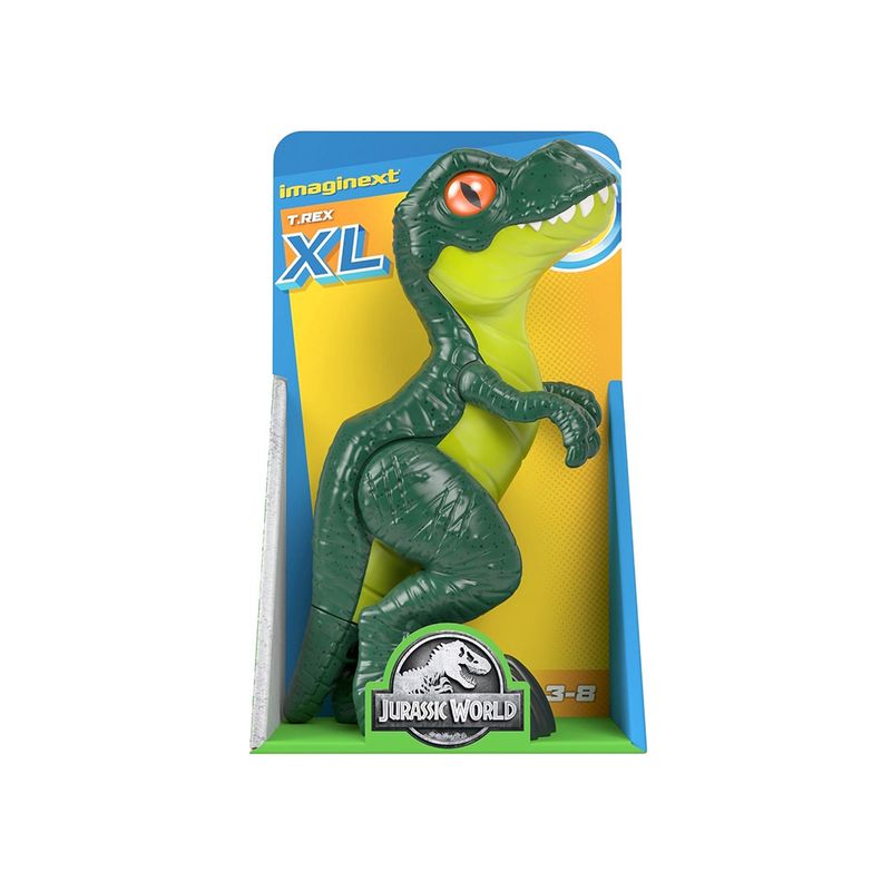 Mattel Imaginext Jurassic World Dinossauro Brinquedo T-Rex Ação de luta