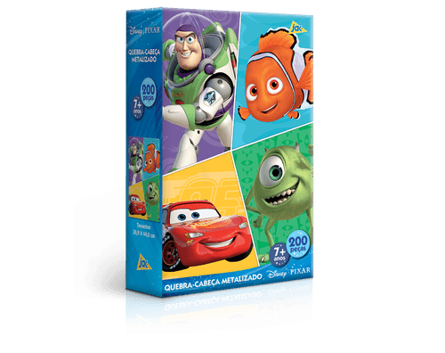 Quebra-cabeca metalizado 200 pecas - Pixar TOYSTER