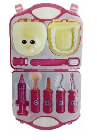 KIT DENTISTA GIRL NA MALETA COM 9PECAS ZEIN