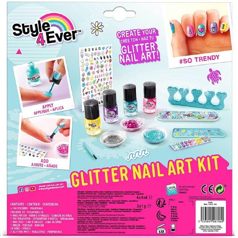 Kit De Artes Fun Decore Suas Unhas Glitter F0065-3