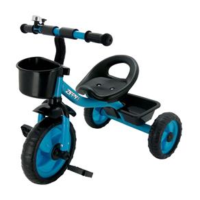 Triciclo 3 Rodas Infantil Premium Buzina Cestinhas - Azul ZIPPY TOYS