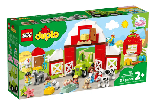 Blocos de montar - Lego Duplo - Cuidados com animais em celeiro, trator e fazenda LEGO DO BRASIL