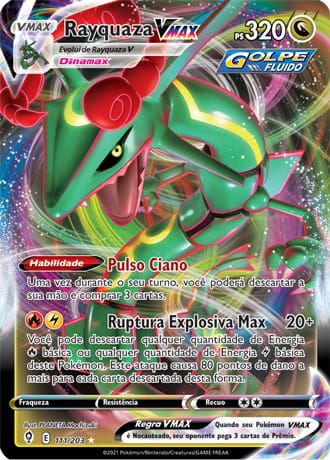 Booster Espada e Escudo - Ceus em Evolucao - Rayquaza COPAG DA AMAZONIA