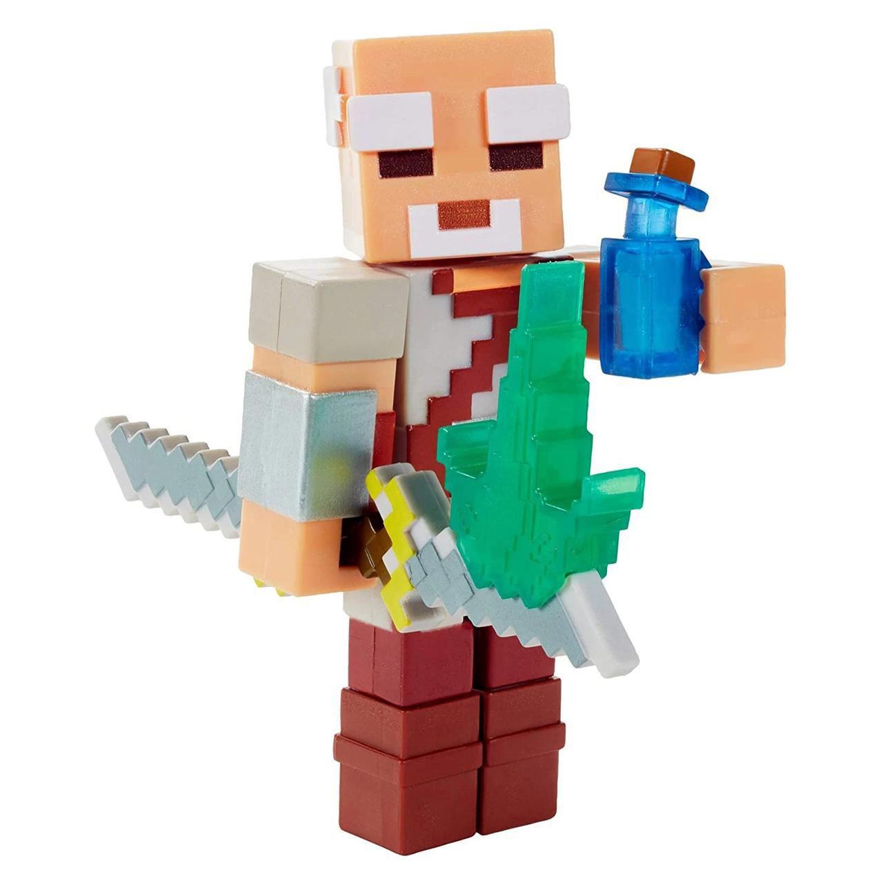 Minecraft Dungeons 3.25-in Figura De Batalla Y Accesorios De Encanto Coleccionable Basado Mattel Mattel