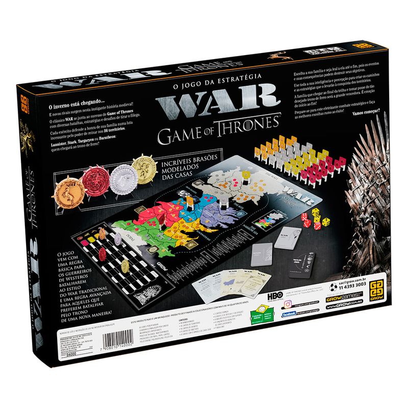 o jogo da estratégia war game of thrones