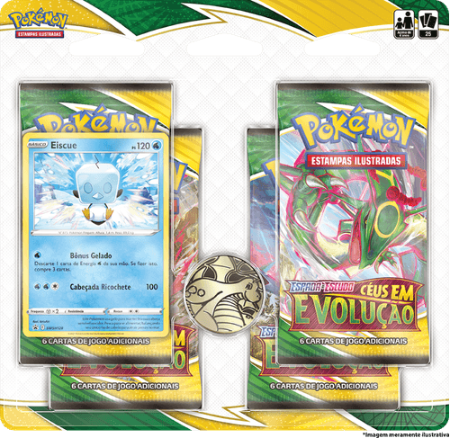 Pokemon Blister Quadruplo Espada e Escudo 7- Ceus em Evolucao - Eiscue COPAG DA AMAZONIA