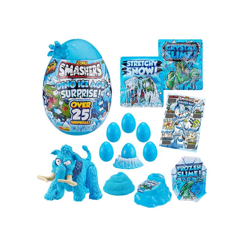 Smashers Ovo Dino Ice Surpresa Grande Smashers Dino Ice Age Surprise Azul START