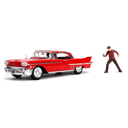 Cadillac Series 62 1958 + Freddy Krueger Jada Toys 1-24 - 31102 CALIFORNIA