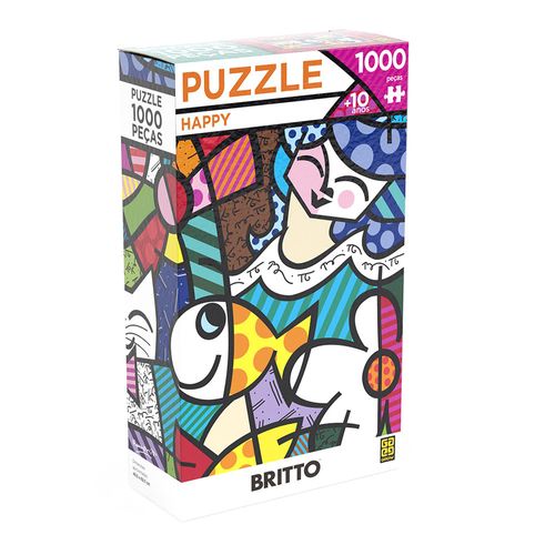 Quebra Cabeca - 1000 Pecas Romero Britto - Happy - Grow GROW