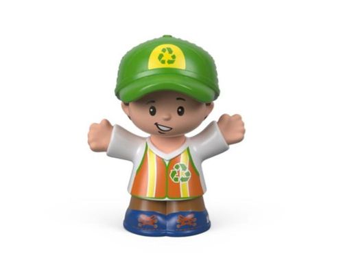 Fisher Price - Mini Figura Little People - Homem da Reciclagem MATTEL