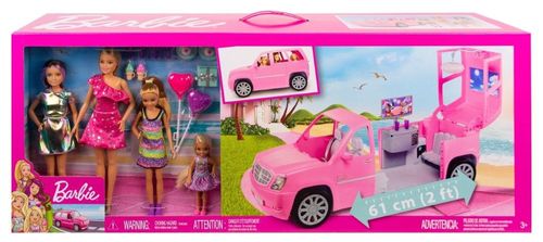 BARBIE CARRO LIMOUSINE DE VIAGEM COM IRMAS MATTEL