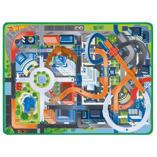 Tapete Emborrachado com Dois Carrinhos - Hot Wheels - 8296-2