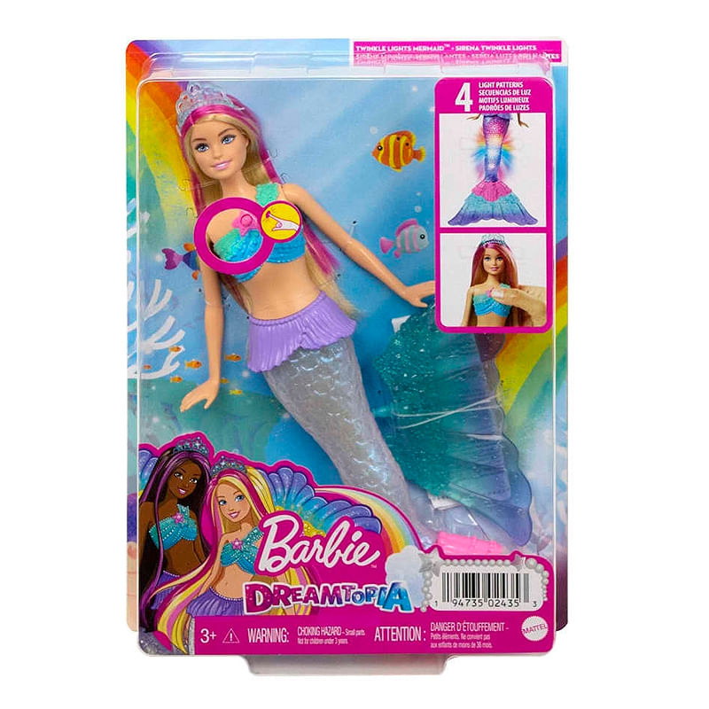 Barbie Sereia Loira com Cauda Rosa - Mattel 