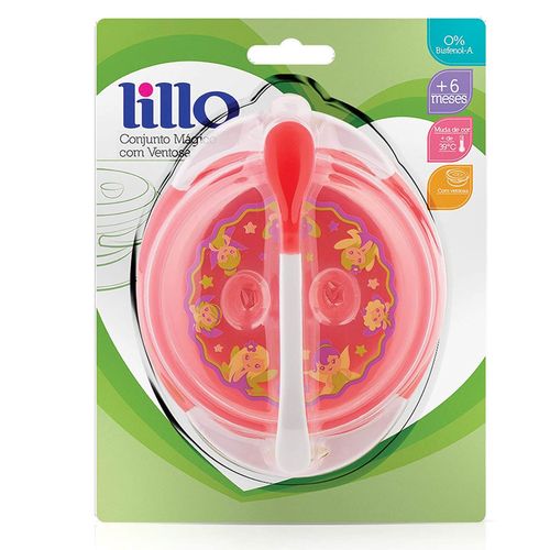 Conjunto Magico Com Ventosa Rosa LILLO DO BRASIL INDU