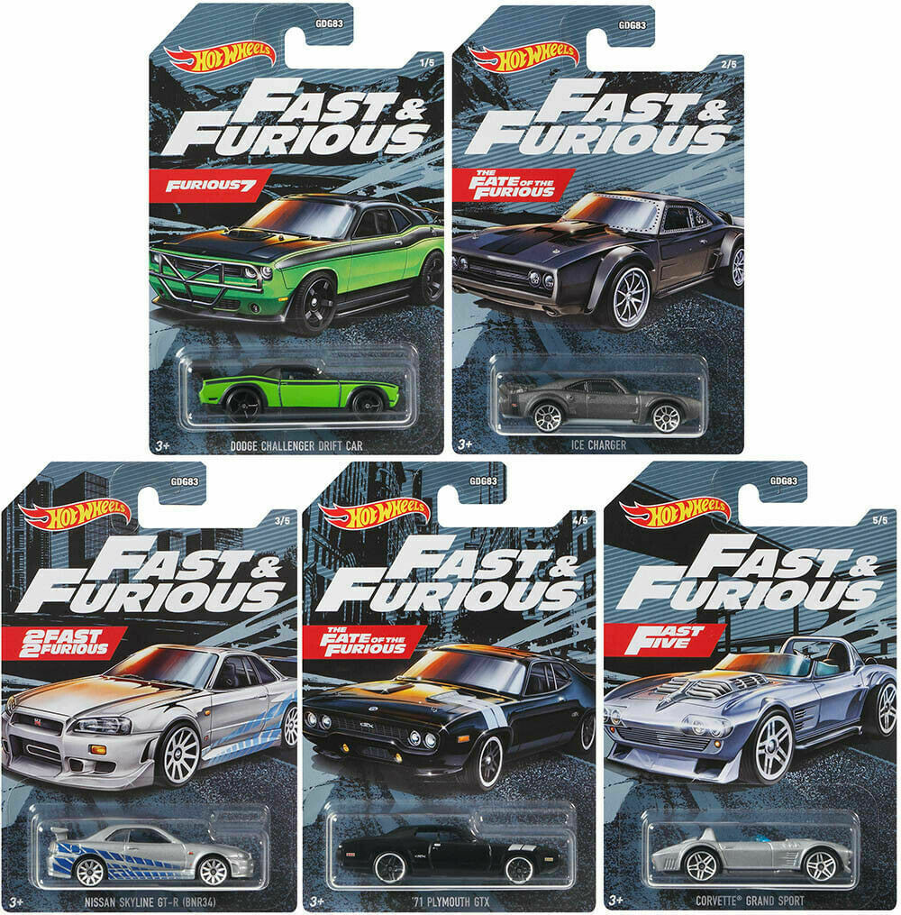 Hot Wheels - Pack com 5 carrinhos (Fast & Furious) - Velozes e Furiosos :  : Brinquedos e Jogos