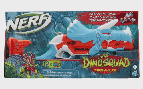 Lancador - Dardos Nerf - Dinosquad - Tricera-Blast - com 12 Dardos - Hasbro HASBRO