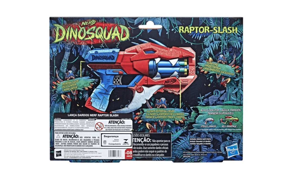 Lançador nerf dinossauro hasbro REF: F2476 em Promoção na