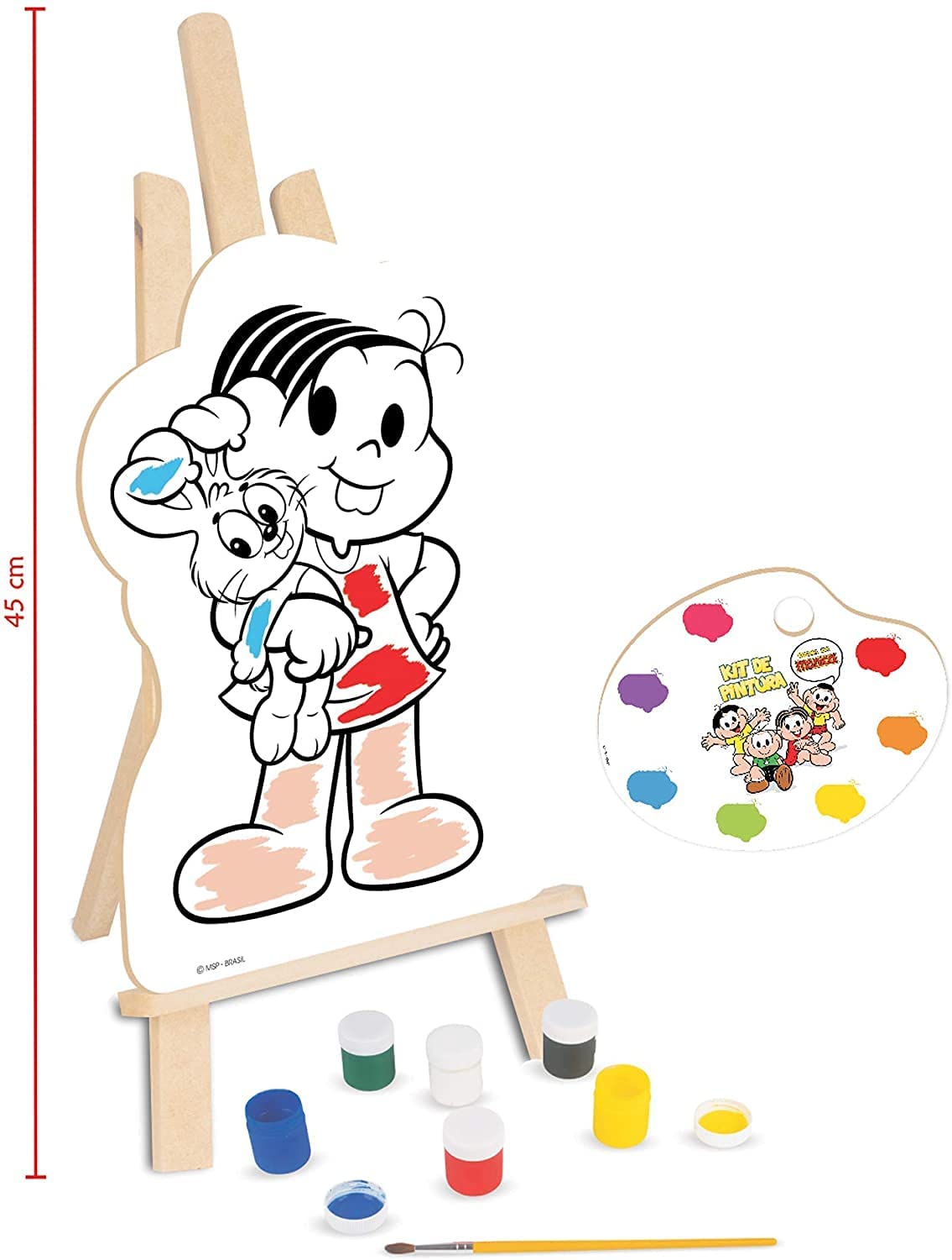 Kit de Pintura Patrulha Canina Nig Jogo De Colorir Infantil Tintas Pincel  Cavalete Telas