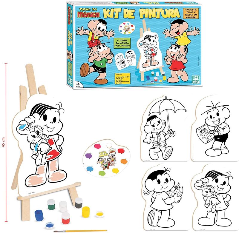 Kit de Pintura Patrulha Canina Nig Jogo De Colorir Infantil Tintas