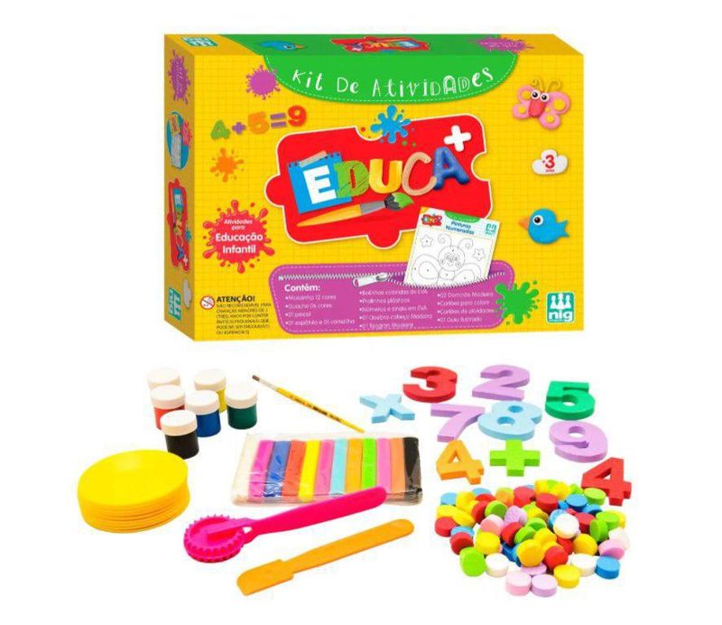 Kit 2 Jogos Mundo Bita Infantil Educativo Peças em Madeira - Nig