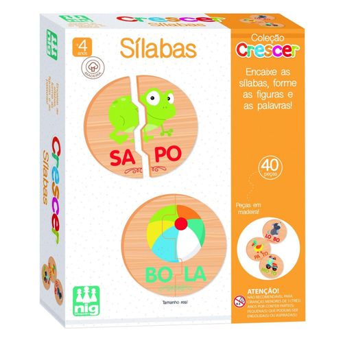 Jogo Didatico - Crescer Silabas NIG