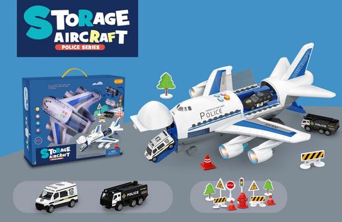 Conjunto aviao garagem policial com 02 carrinhos - Fire Rescue - 6903 TERRACO