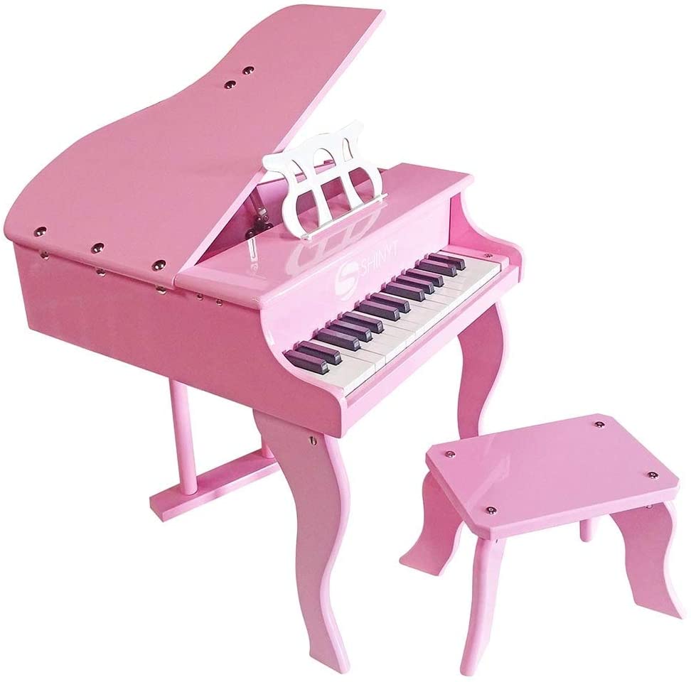 Teclado infantil piano coracao rosa16cm ref na15954w art brink