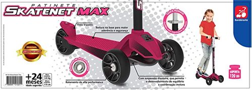Patinete Skatenet Max Rosa - Bandeirante BANDEIRANTE