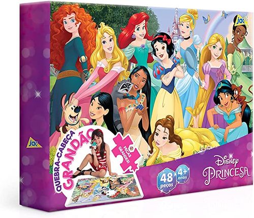 Quebra Cabeca - 48 Pecas - Princesas Disney - Roxo TOYSTER
