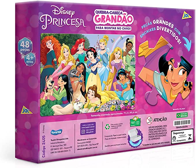 Quebra Cabeça 100 Peças Princesas Da Disney Toyster
