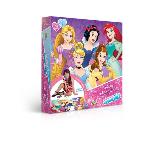 Quebra Cabeca - 48 Pecas - Princesas Disney - Rosa TOYSTER
