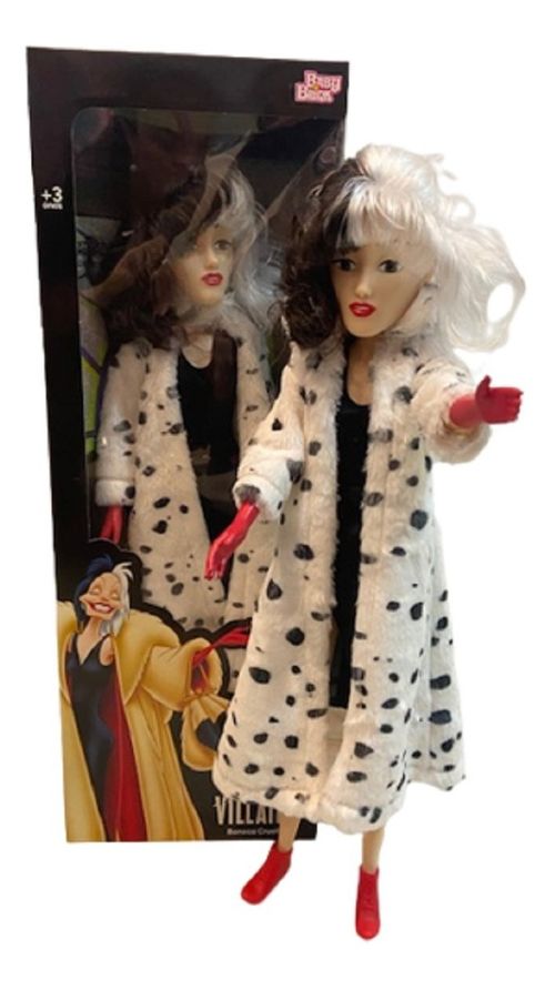 Boneca - Cruella 101 Dalmatas Vila Disney NOVABRINK