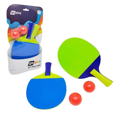 GO Play Kit Ping Pong Com 2 Raquetes e Bolinha MULTIKIDS